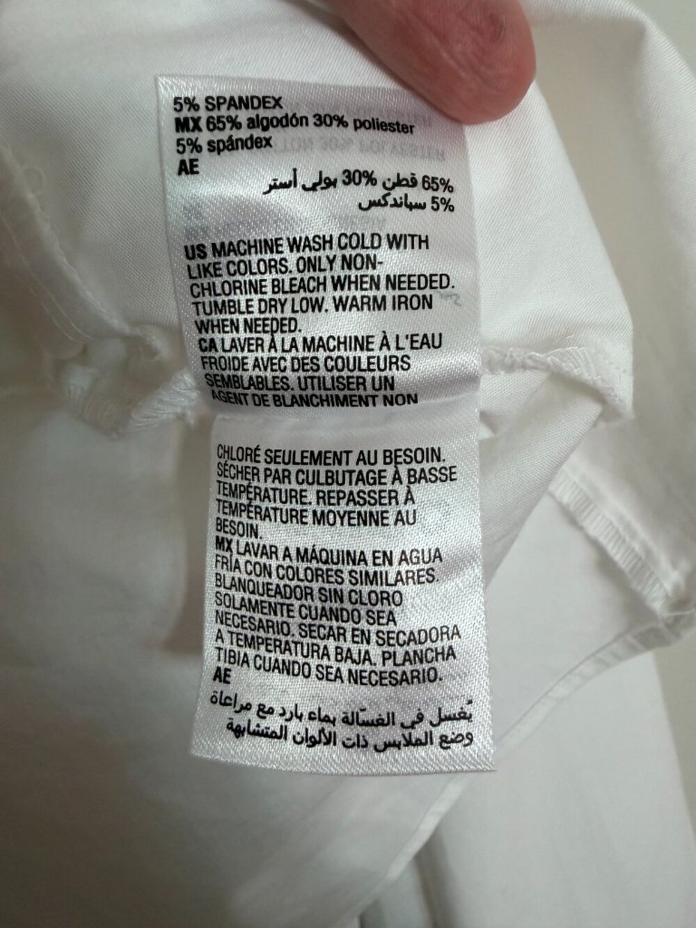 I.N.C. International Concepts | White Cotton Wrap Blouse Side Tie Long Sleeve L - Picture 6 of 9